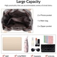 thumbnail image 4 of Bucket Bag for Womens Canvas Drawstring Handbags Purse Print Totes Hobos One Shoulder Bags, 4 of 7