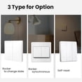 thumbnail image 3 of Interruptor de luz inteligente WIFI de 2 vías yuxing con control por voz Compatible con Google Home blanco, 3 of 5