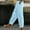 *Sky Blue, variant on Pxiakgy Cropped Pants for Women Pocket Cotton Linen Fashion Solid Color Pants Casual Long Pants Black 3Xl
