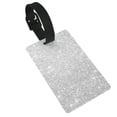 thumbnail image 3 of Daiia Silver Glitter Durable Luggage Tags with Secure Strap Travel ID Tags Suitcase ID Tags Bag Identification Tags - Easy Identification for Men and Women, 3 of 8