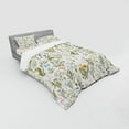 thumbnail image 3 of Ambesonne Floral Bedding Set 3 Pcs, Vintage Garden Plants, Twin XL, Reseda Green Beige, 3 of 3