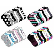 G01-QNU915210-68 Kids Low Cut Novelty Socks - Dots & Striped Prints, Size 6-8 - 10 Pair Per Pack - Case of 60
