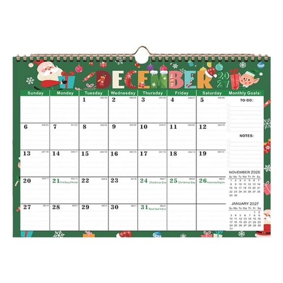 370X300mm Wall Calendar Simplified Plan Table