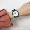 thumbnail image 1 of Reloj negro pequeño elegante de estilo coreano, reloj de estudiante simple de estilo coreano resistente al agua para hombres y mujeres, estilo universitario, pareja artística retro, 1 of 6