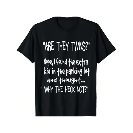 Unisex Funny Sarcastic Twin Mom Dad Joke Graphic T-Shirt