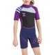 thumbnail image 1 of Soidarity Traje de neopreno para niños Ropa de buceo profesional Mangas cortas protectoras Niños Niñas Ropa de baño para piscina Ropa de playa Deportes acuáticos Negro + Morado S Soidarity OD003692-11, 1 of 5