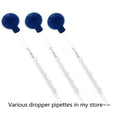 thumbnail image 5 of Pipetas cuentagotas graduadas de vidrio OESS con tapas de goma azules, 10 ml, paquete de 2, 5 of 5