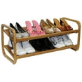 thumbnail image 3 of Oceanstar 2-Tier Bamboo Shoe Rack, Holds 6 to 8 Pairs of Shoes, 29.5 in. L x 13 in. W x 13.5 in. H, Natural Color, 3 of 11