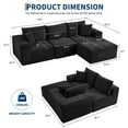 thumbnail image 3 of Kojooin 108" Modular Sectional Sofa - L Shaped Boneless Cloud Couch with 67.5" Chaise, Reversible L/R Facing, No Assembly Required, 3 of 9