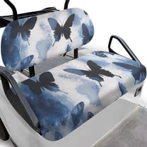 Uorisanigo Inked Butterfly Print Golf Cart Seat Covers Comfortable Dress UP Older Seat Cushion Pad Washable Fit for EZGO/Club Car and More Golf Carts