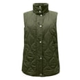 thumbnail image 3 of Women's Winter Vest Sleeveless, Quilted Insulated Jacket with Zip-Up Front and Turn-Down Collar, Warm Fleece Coat with Pockets for Casual Outerwear, 3 of 7