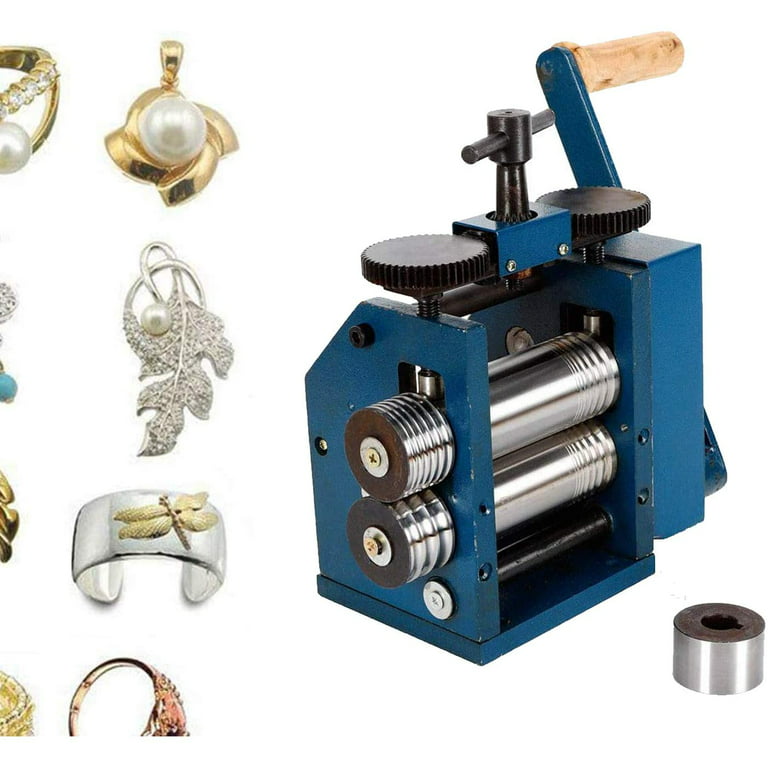Jewelry Rolling Mill Machine, 3in/75mm Roller Manual Combination Rolling  Mill Flatten Machine,DIY Metal Sheet Wire Flat Jewelry Tool