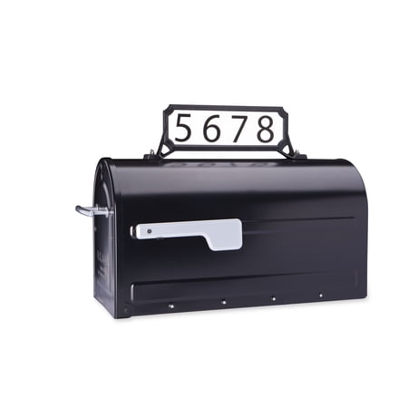 Architectural Mailboxes Manhattan Plastic Black Mailbox Address Plaque Kit