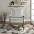 thumbnail image 3 of Fletcher Spindle Chair in Smoke Gray Fabric with Brush Charcoal Finish, 3 of 8