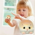 thumbnail image 2 of Fluffy Hamster Squishy Plush Toy - Soft Flocked Animal Stress Relief Squeeze Doll, Cute Desk Decor & Gift for Boys Girls/Adults, Anxiety Relief Fidget Toy (White/Brown), 2 of 5