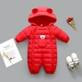 thumbnail image 3 of Baby Boy Girls Winter Bodysuit Jumpsuit Coat Hooded Thick Warm Down Jacket Alternative Coats Outerwear, 3 of 3