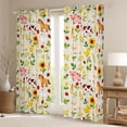 thumbnail image 2 of Feelyou Horse Pig Sheep Curtains Pack of 2 (42x84 Each), Rustic Flower Curtains Blackout, 2 of 6