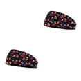 thumbnail image 4 of sweethay Diadema Navidad Estampado floral Deportes Banda para la cabeza Sombreros de cara Diademas Accesorios para peinados para Sporting Tipo 4 tipo 4 2Conjunto, 4 of 6