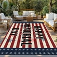 thumbnail image 3 of Fsddascl 4th of July Outdoor Rug for Patio/Deck/Porch, Non-Slip Large Area Rug 4 x 6 Ft, Red Stripe Independence Day Blue Star Indoor Outdoor Rugs Washable Area Rugs, Reversible Camping Rug Carpet, 3 of 5