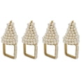 thumbnail image 2 of Saro Lifestyle Pearl Christmas Tree Napkin Ring (Set of 4), 2 of 5