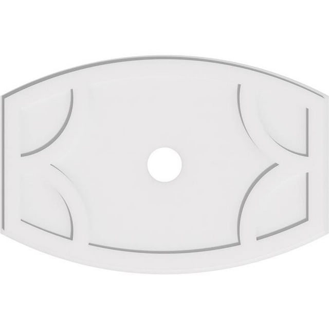 Ekena Millwork CMP38X25KY-04000 4 in. ID x 20.5 in. Rectangle Kailey Architectural Grade PVC Contemporary Ceiling Medallion