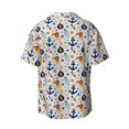 thumbnail image 6 of Daiia Pirate Skull And Anchor Men's Linen Shirts Short Sleeve Casual Shirts Button Down Shirt for Men Beach Summer Wedding Shirt-Large, 6 of 6