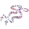 thumbnail image 2 of 2PCS Kids Colorful Rosary Necklace Catholic Holy Christ Cross Prayer Beads Decor, 2 of 9