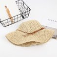 thumbnail image 6 of Jalioing Women's Summer Beach Hat Wide Brim UV Protection Straw Hat Foldable Packable Vacation Outdoor Hat, 6 of 7