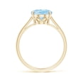thumbnail image 2 of Angara Natural 2.2 Ct. Aquamarine Solitaire Ring in 14K Yellow Gold for Women (Ring Size: 12), 2 of 9