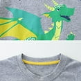 thumbnail image 5 of BULLPIANO Toddler Boy Two Pieces Summer Round-neck Cotton Cartoon Dinosaur Print Short Sleeve Top with Shorts Sets 2-7T, 5 of 7