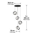 thumbnail image 4 of Artika Vivaldi Modern LED Pendant Light Fixture, Black, 4 of 5