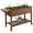 Brown#2, variant on Garden Trellis, 2 Piece Galvanized Raised Garden Bed, 2' x 2' x 1' Metal Planter Box, for Growing Vegetables, Flowers, Herbs, Succulents, Gray, Gray Outdoor Garden Arch,Steel Metal Garden Trellis
