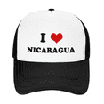 thumbnail image 2 of I Heart Nicaragua Love Nicaragua Pride Funny Trucker Hat Mesh Cap Unisex, 2 of 5