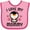 Pink and Fuchsia, variant on Inktastic I Love My Mommy with Cute Penguin and Hearts Girls Baby Bib