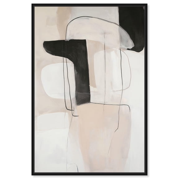 Geometric Essence Canvas Earthy Abstract Art by Art Remedy, Black Frame, 10" x 15"