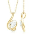 thumbnail image 3 of Rosec Jewels Lab Grown Diamond Pendant with Chain - EF-VS Grade Certified Necklace for Birthday, 14K Yellow Gold, 3 of 7