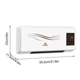 thumbnail image 3 of Oliegs Heated Blanket Wall Mounted Air Heater Portable Smart Ductless Wall With Remote Control Air Heating Fan For Bedroom Living Room 2 In 1 Chocolate, 3 of 5
