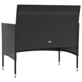 thumbnail image 3 of vidaXL 16 Piece Garden Lounge Set with Cushions Poly Rattan Black, 3 of 5
