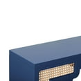thumbnail image 4 of Suzie Navy & Rattan Console Table, 4 of 6