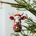 thumbnail image 2 of Zmeidao Christmas Cow Decorative Hanging Ornaments, Cow Animal Ornaments for Christmas Tree Decorations, Cow Decor for Farmhouse Xmas Holiday Party Gifts, 2 of 4