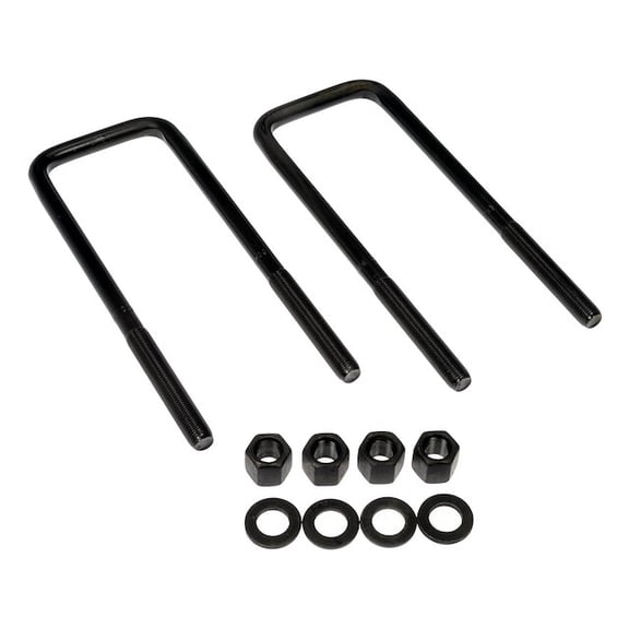 Front Leaf Spring Axle U-Bolt Kit - Compatible with 1979 - 1997 Ford F-350 4WD 1980 1981 1982 1983 1984 1985 1986 1987 1988 1989 1990 1991 1992 1993 1994 1995 1996