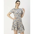 thumbnail image 3 of Moomaya Short Sleeve Asymmetric Printed Dress - Women's Trendy Casual Dress, 3 of 9