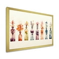 thumbnail image 2 of Designart "Watercolor Depiction of Floral Perfumes" Fashion Framed Wall Art Decor - Glam Orange Perfumes Entryway Framed Wall Art, 2 of 6