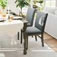 thumbnail image 2 of Costway Upholstered Dining Chairs Set of 2 with Rubber Wood Legs Padded Seat & High Back, 2 of 10