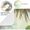 thumbnail image 2 of Vintage Palm Tree Dish Drying Mat, Absorbent Microfiber Pad Protector For Kitchen Counter Top Mat Dish Drainboard 16x18in Home Decor, 2 of 7