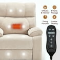 thumbnail image 5 of Newboti Furniture Beige Heat Massage Dual Motor Infinite Position Up to 350 LBS Large Electric Power Lift Recliners with Hidden Cup Holders, Power-Remote, Medium-firm and Heavy Duty 06944, 5 of 16