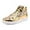 Gold, variant on Men's Fashion High Top Sneakers with Sparkling Sequin Thick Sole for Superior Comfort and Casual Style