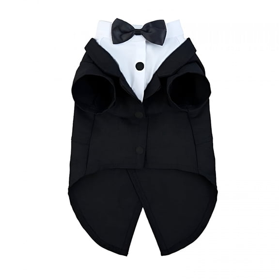 AOMRCOL Cat Tuxedo Costume in Black, Size S, for Weddings and Parties