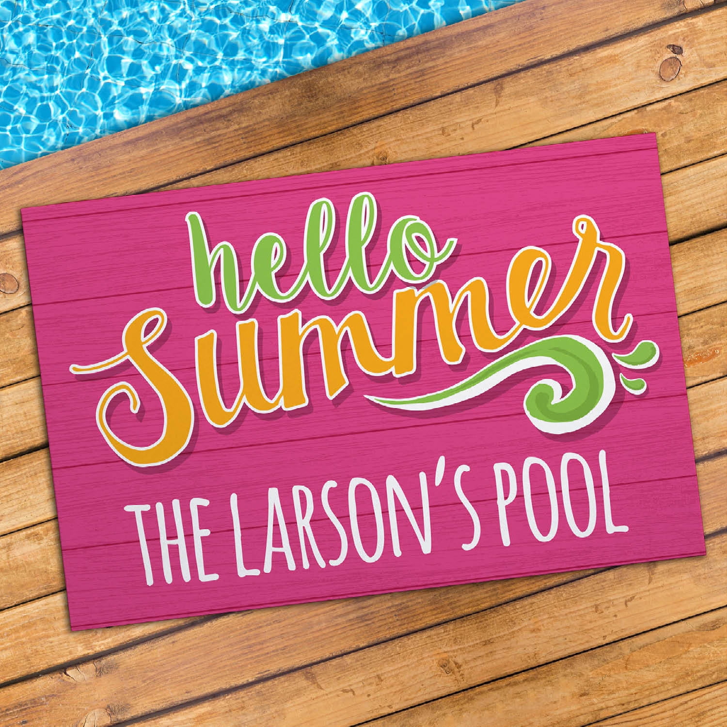 Personalized Doormat - Hello Summer Welcome Mat