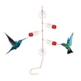 thumbnail image 4 of Lechón de ventana de pájaro salvaje alimentador de pájaro gorrión colibrí semilla de pájaro dispensador de succión de alimentos ión de 3 botellas Macarena comedero para pájaros, 4 of 8